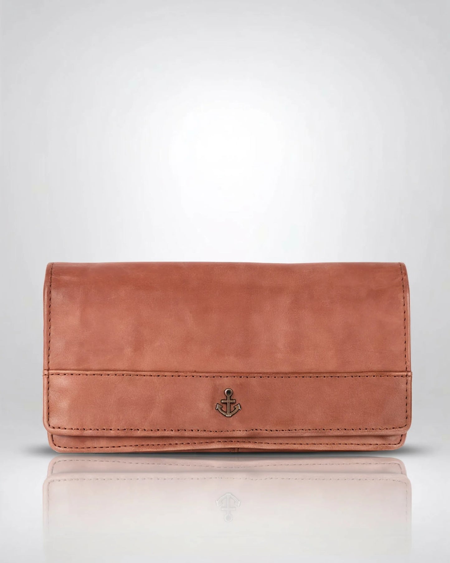 #farbe_cognac – Luja Geldbörse, Frontansicht