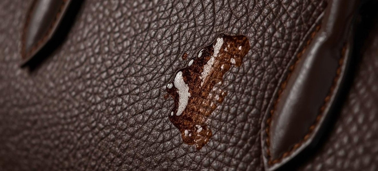 Tasche vor Leder Flecken entfernen