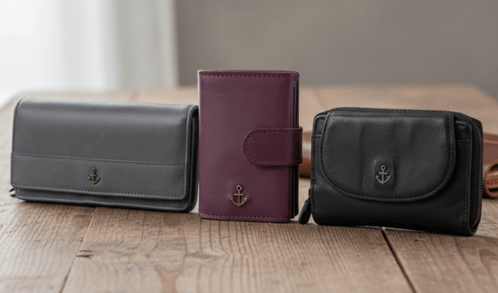 Damen Geldbörsen auf Tisch