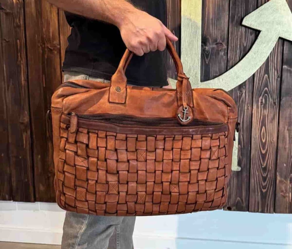 Business Tasche aus Leder Blaise in Cognac
