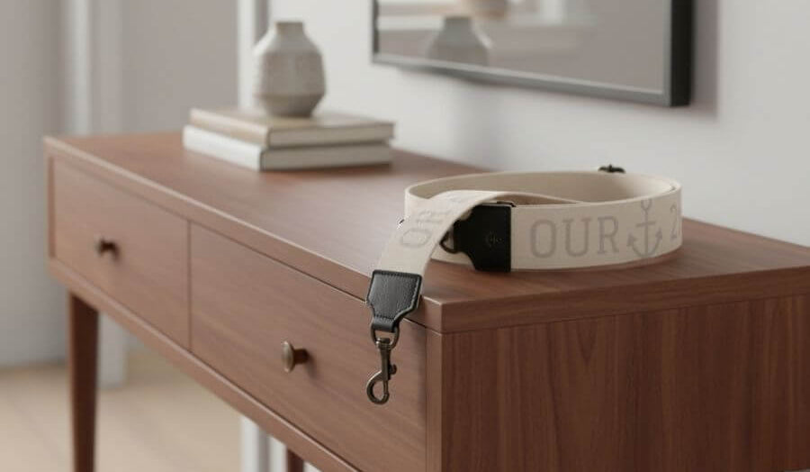 Taschengurt auf Schrank