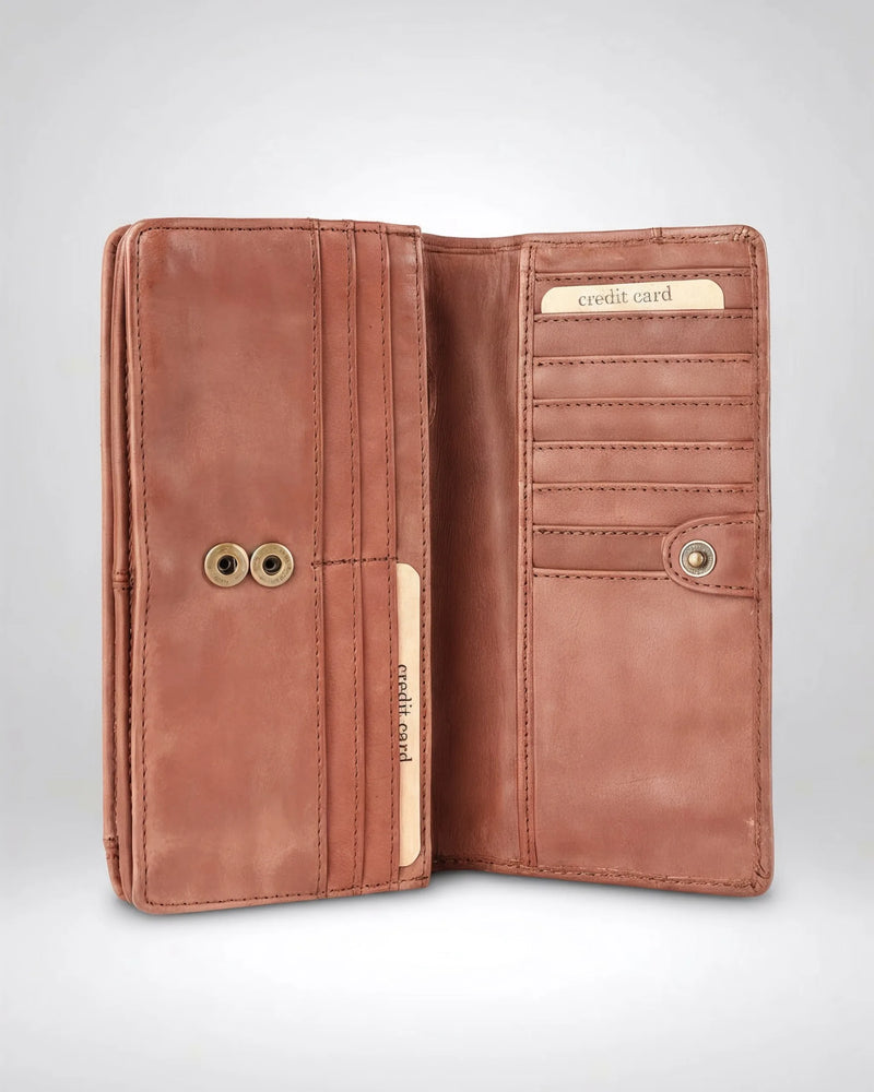 #farbe_cognac – Luja Geldbörse, Innenansicht
