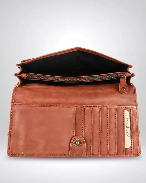 #farbe_cognac – Luja Geldbörse, Innenansicht 2
